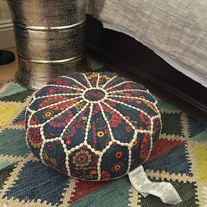 India handmade Colorful Embroidered Floor Pouf